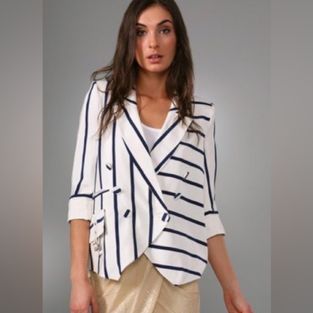 Madison Marcus Silk Nautical Blazer
